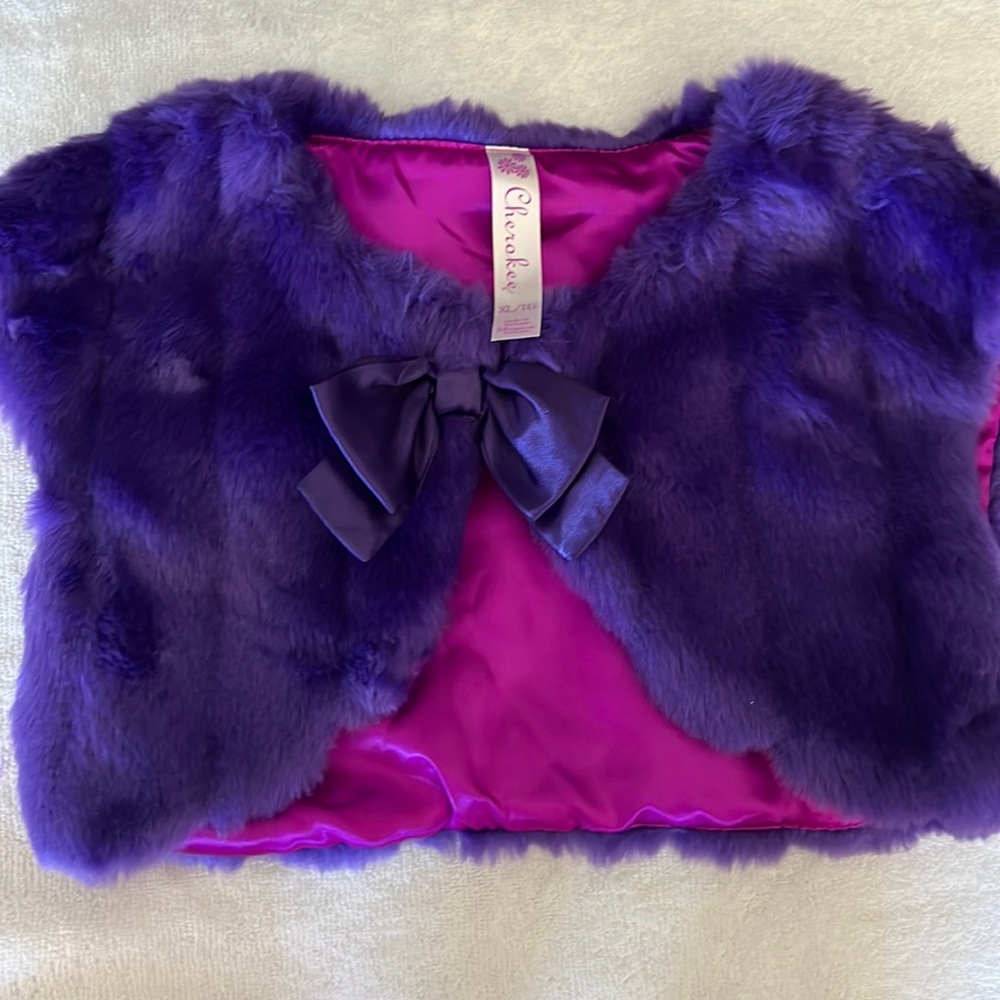 Purple vest! With ribbon